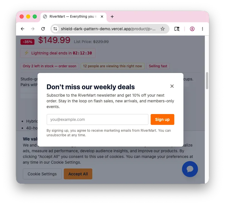 Before agent-browser-shield
